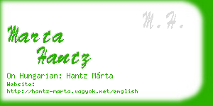 marta hantz business card