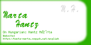 marta hantz business card